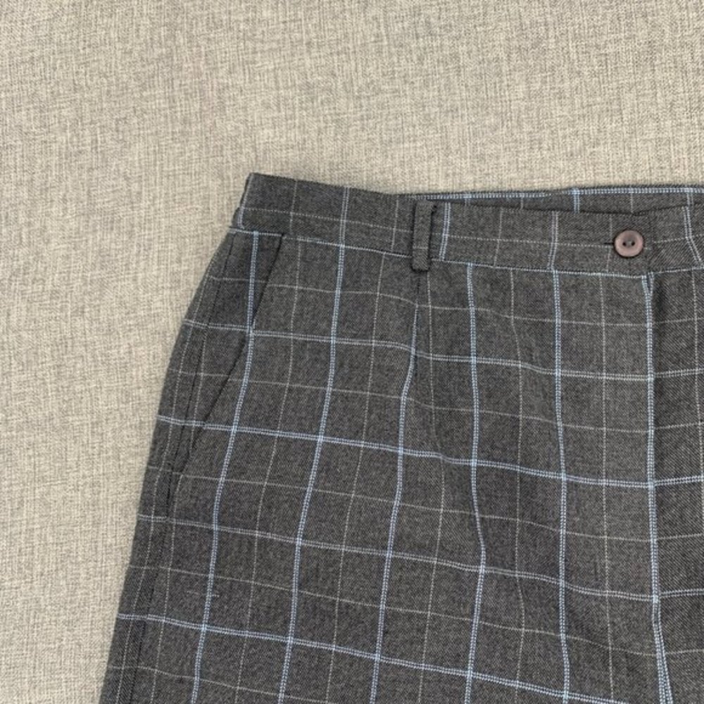 Women's EP Pro Plaid Golf Shorts Gray & Blue Size 14 Casual Bermuda Shorts - Picture 2 of 13